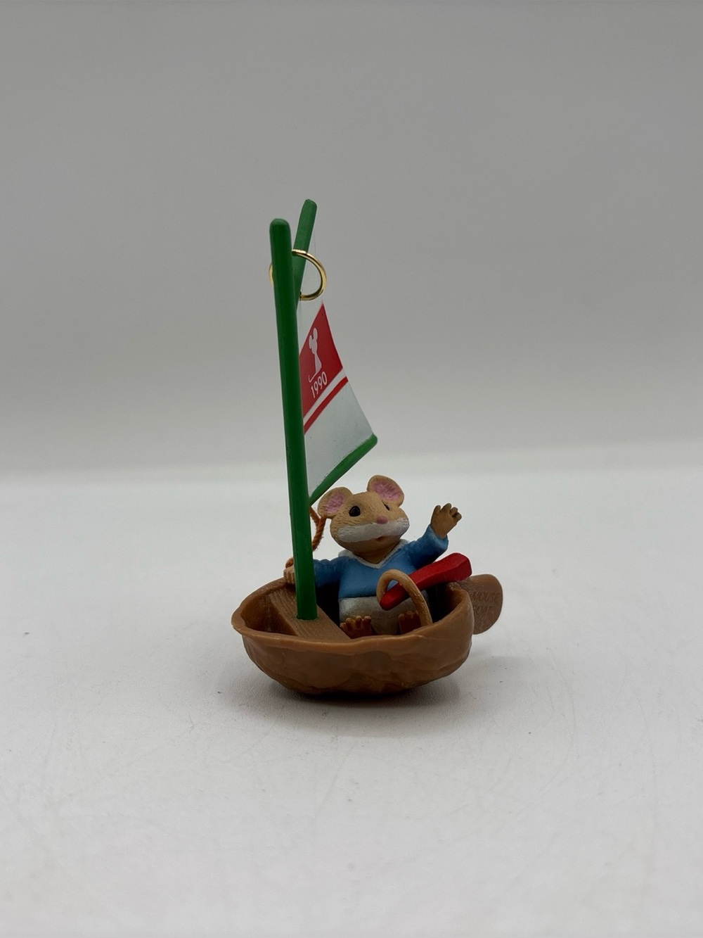 Hallmark Keepsake Ornament Dated 1990 Vintage Mouseboat Handcrafted EUC